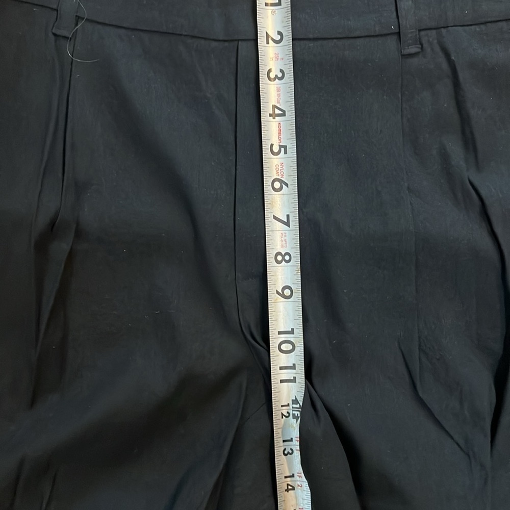 VINCE Women's L Black Straight Leg Linen Blend Pull On Slacks V963722291 Stretch - Picture 6 of 8